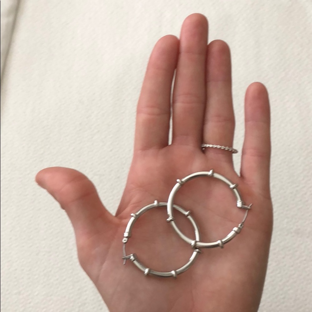 Silver hoops